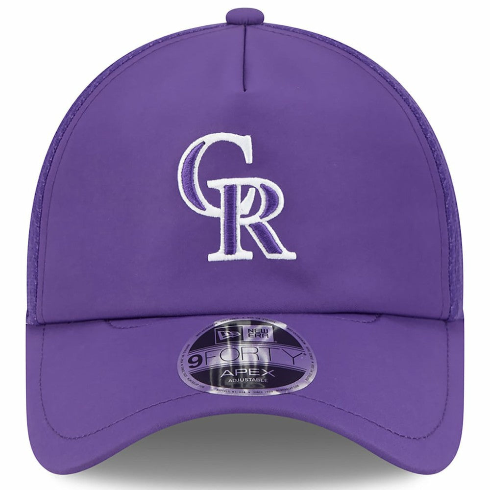 Colorado Rockies New Era 2026 Batting Practice Apex 9FORTY Adjustable Trucker Hat - MLB