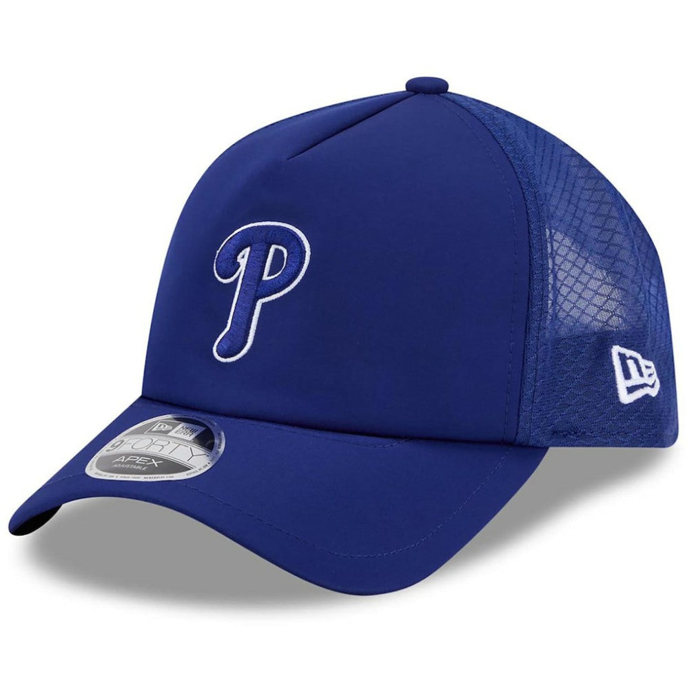 Philadelphia Phillies New Era 2026 Batting Practice Apex 9FORTY Adjustable Trucker Hat - MLB
