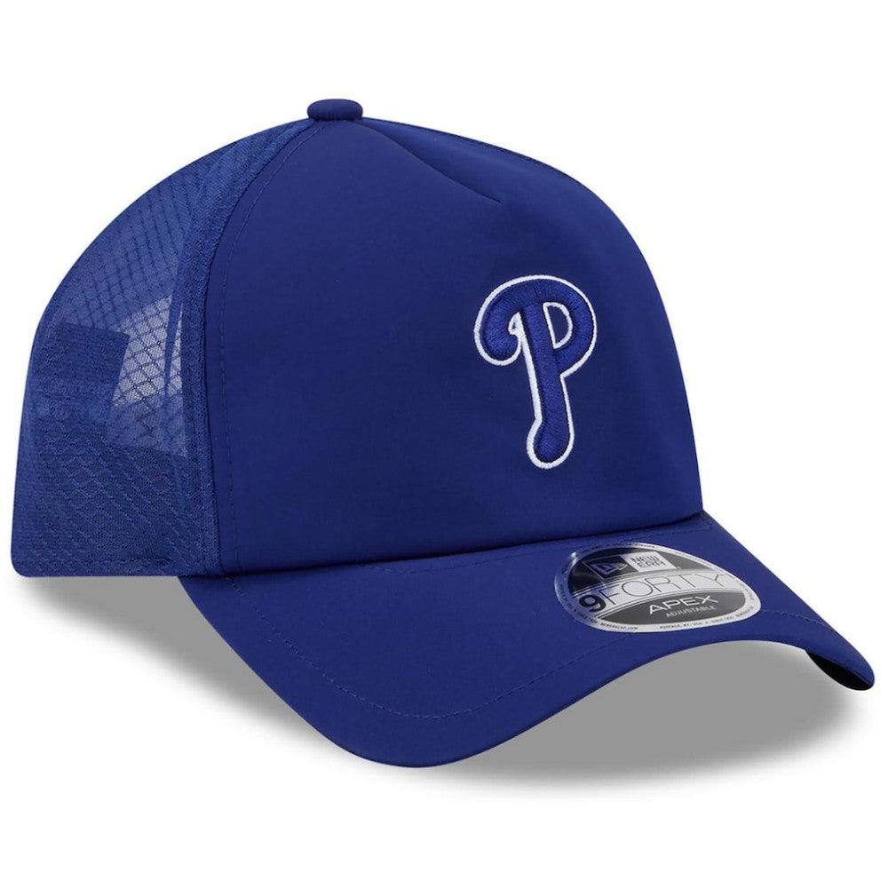 Philadelphia Phillies New Era 2026 Batting Practice Apex 9FORTY Adjustable Trucker Hat - MLB