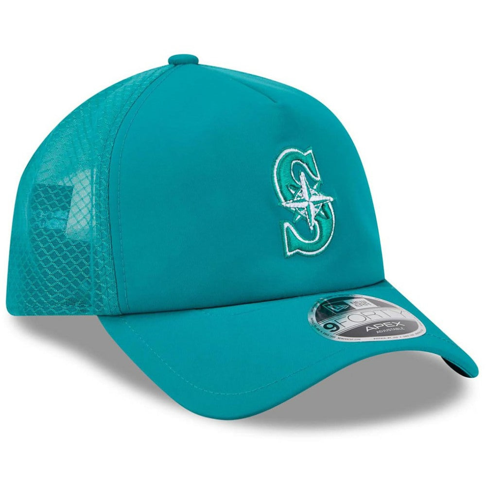 Seattle Mariners New Era 2026 Batting Practice Apex 9FORTY Adjustable Trucker Hat - MLB