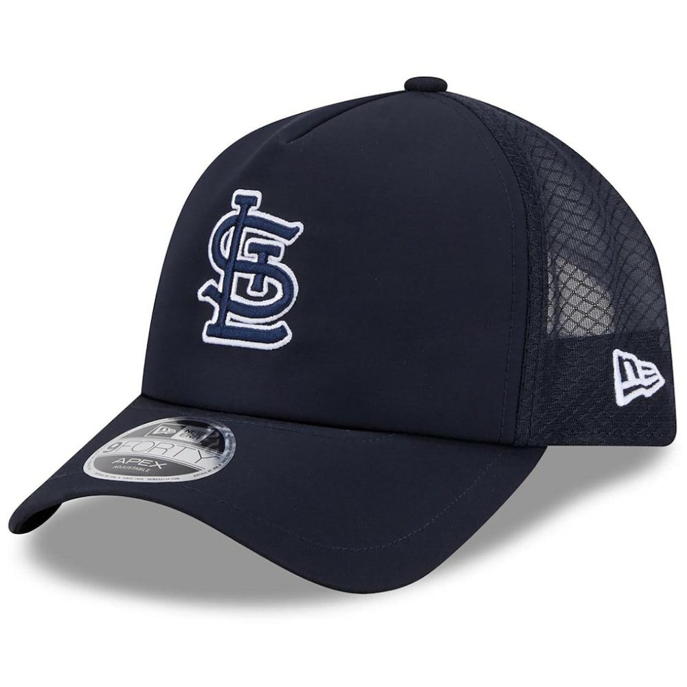 St. Louis Cardinals New Era 2026 Batting Practice Apex 9FORTY Adjustable Trucker Hat - MLB