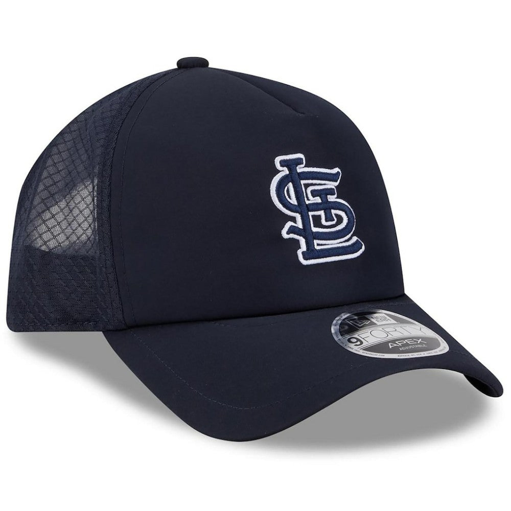 St. Louis Cardinals New Era 2026 Batting Practice Apex 9FORTY Adjustable Trucker Hat - MLB