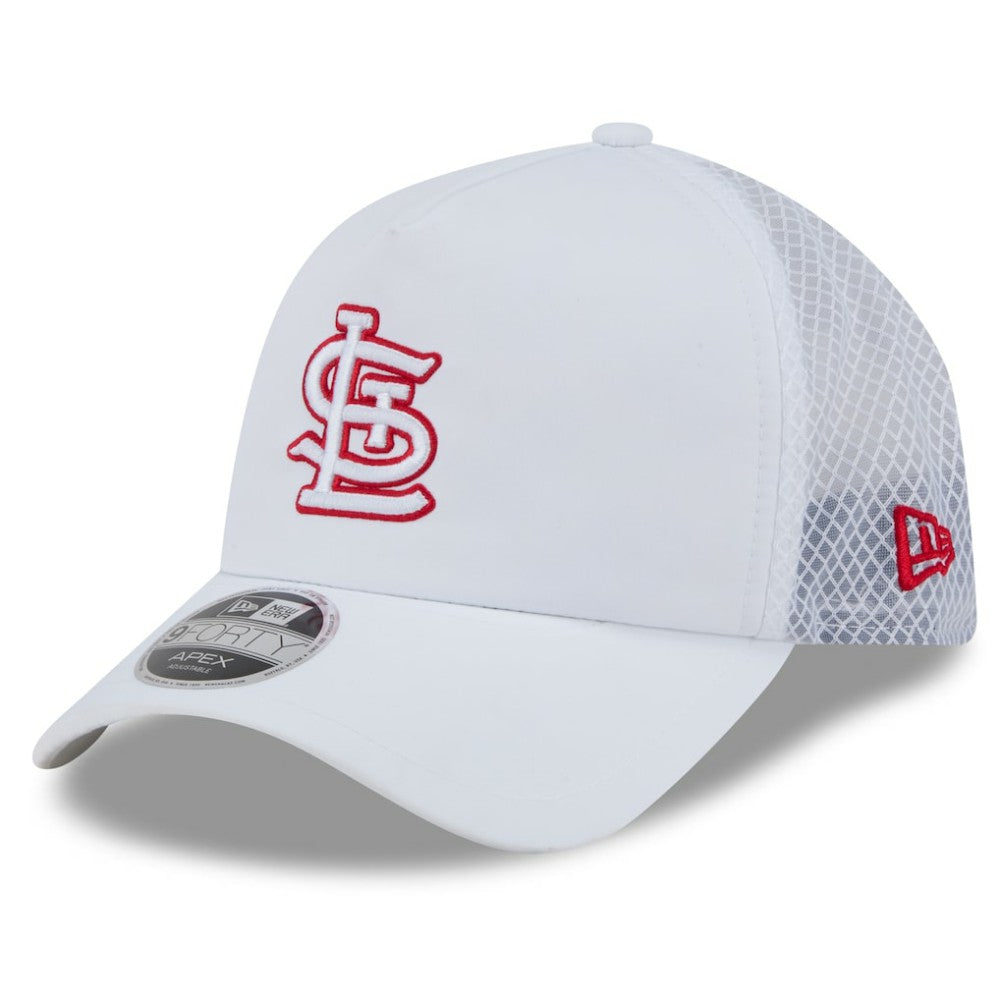 St. Louis Cardinals New Era 2026 Batting Practice Apex 9FORTY Adjustable Trucker Hat - MLB