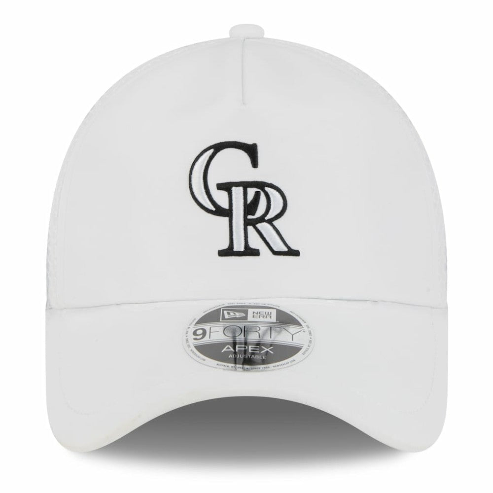 Colorado Rockies New Era 2026 Batting Practice Apex 9FORTY Adjustable Trucker Hat - MLB