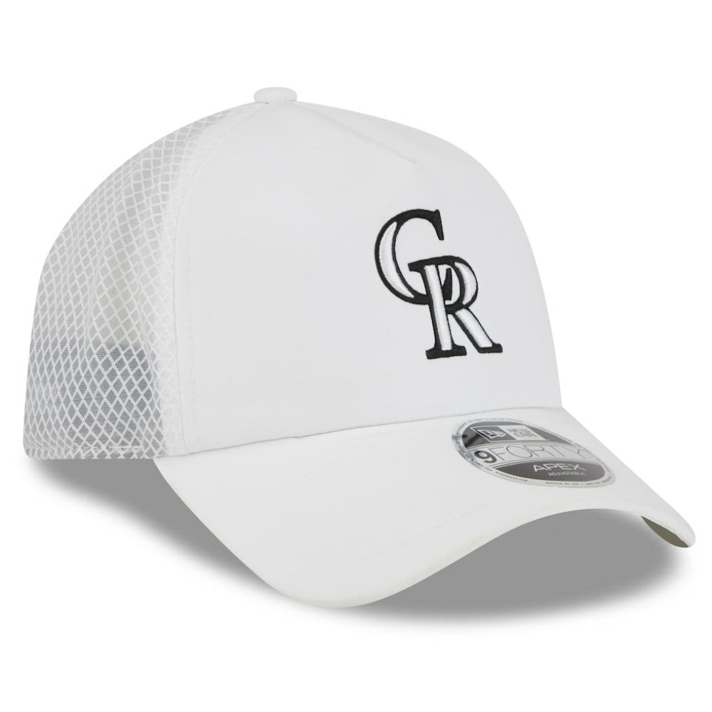 Colorado Rockies New Era 2026 Batting Practice Apex 9FORTY Adjustable Trucker Hat - MLB