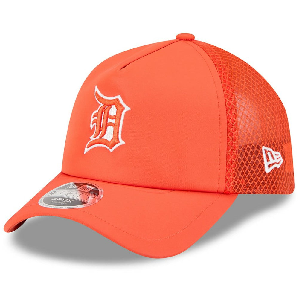 Detroit Tigers New Era 2026 Batting Practice Apex 9FORTY Adjustable Trucker Hat - MLB