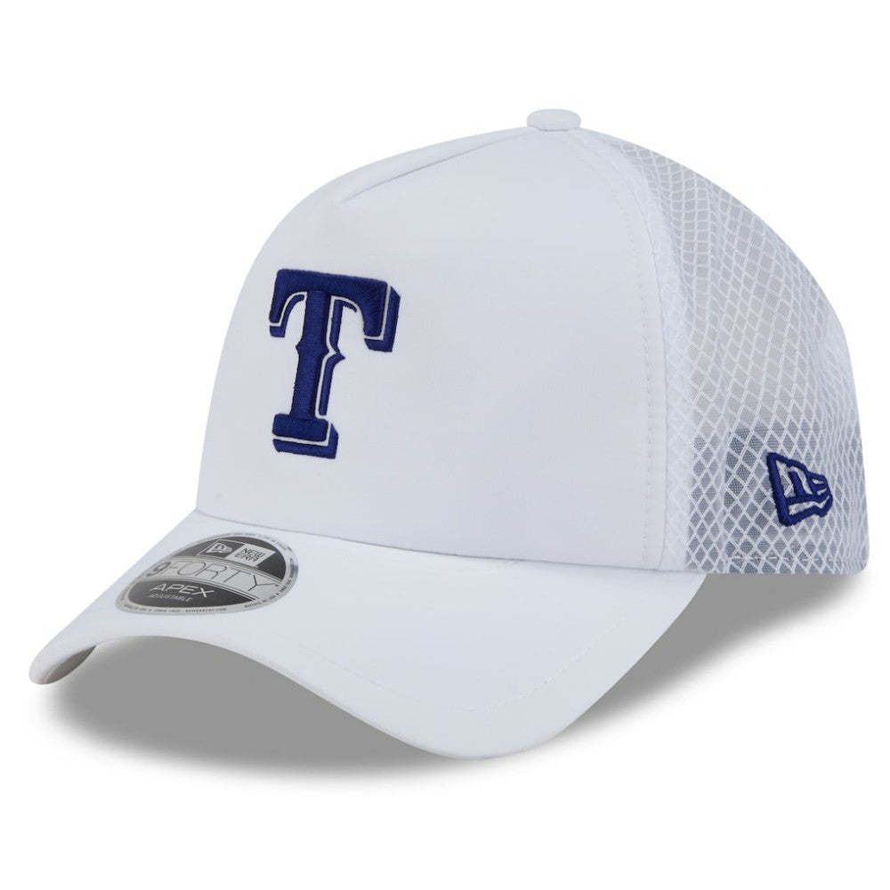 Texas Rangers New Era 2026 Batting Practice Apex 9FORTY Adjustable Trucker Hat - MLB