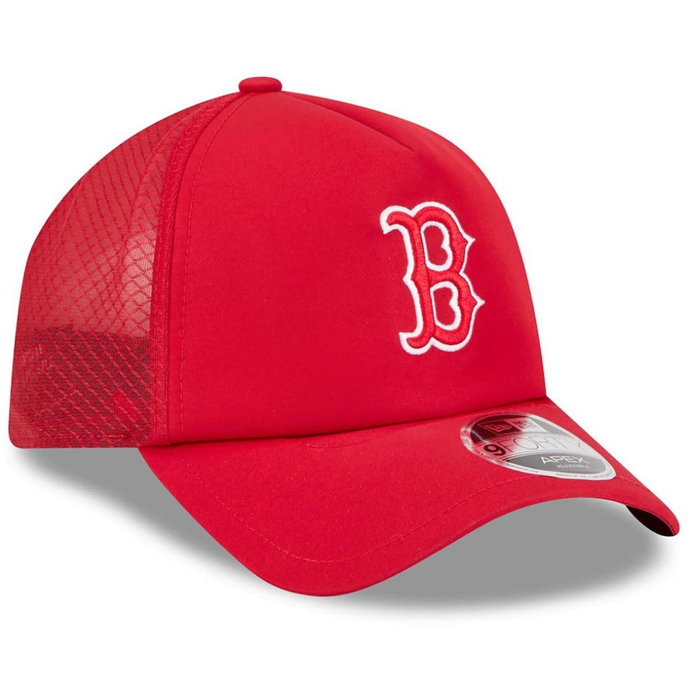 Boston Red Sox New Era 2026 Batting Practice Apex 9FORTY Adjustable Trucker Hat - MLB