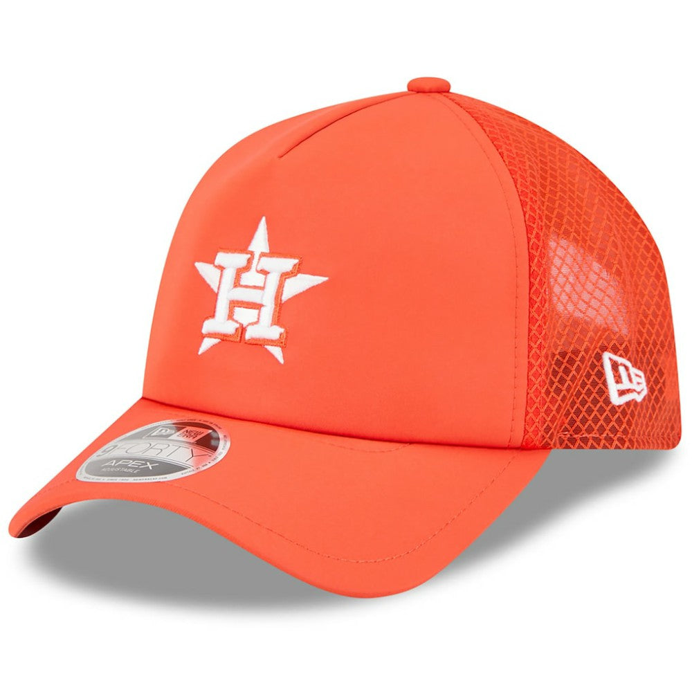 Houston Astros New Era 2026 Batting Practice Apex 9FORTY Adjustable Trucker Hat - MLB