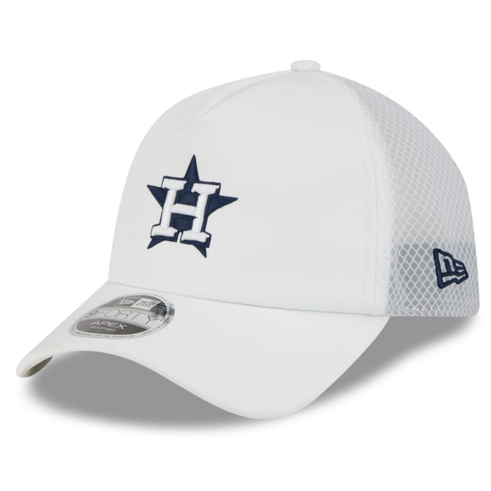 Houston Astros New Era 2026 Batting Practice Apex 9FORTY Adjustable Trucker Hat - MLB
