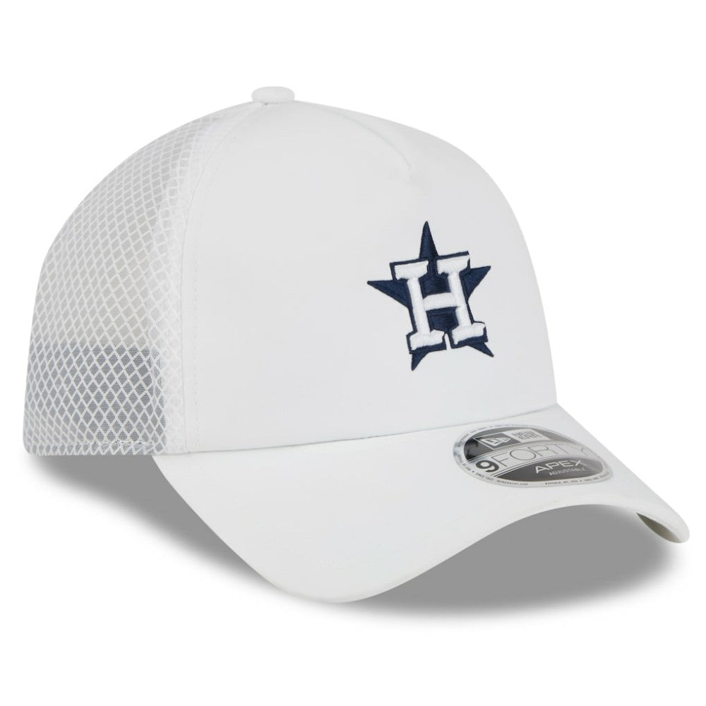 Houston Astros New Era 2026 Batting Practice Apex 9FORTY Adjustable Trucker Hat - MLB