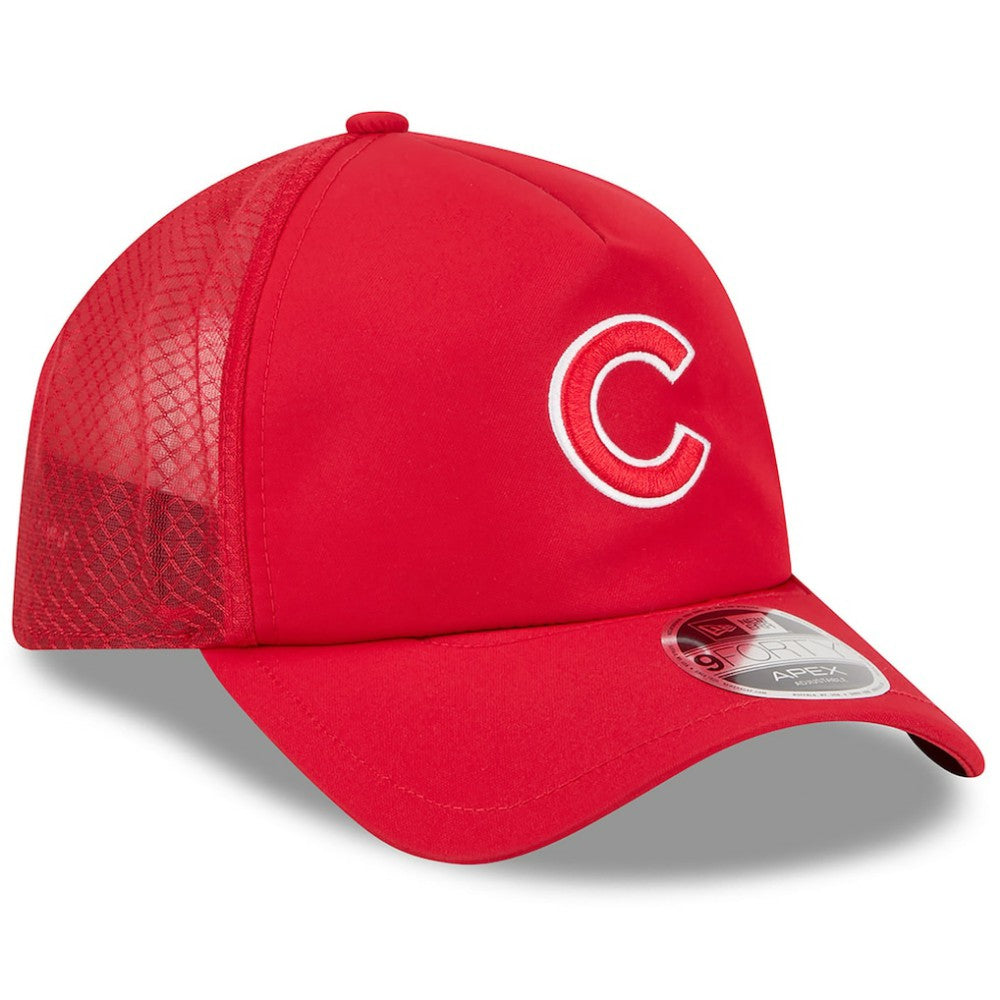 Chicago Cubs New Era 2026 Batting Practice Apex 9FORTY Adjustable Trucker Hat - MLB