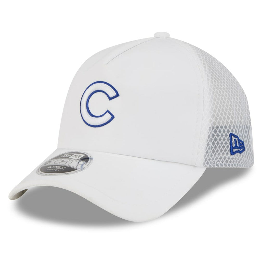 Chicago Cubs New Era 2026 Batting Practice Apex 9FORTY Adjustable Trucker Hat - MLB