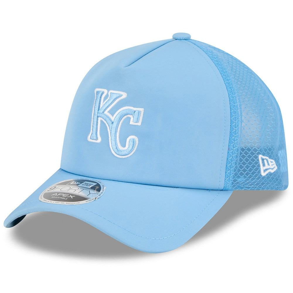 Kansas City Royals New Era 2026 Batting Practice Apex 9FORTY Adjustable Trucker Hat - MLB