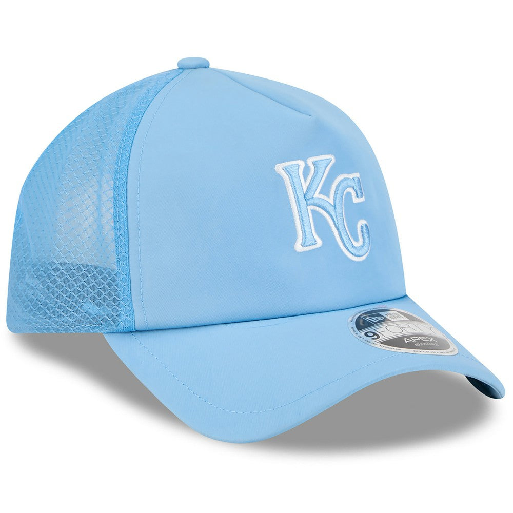 Kansas City Royals New Era 2026 Batting Practice Apex 9FORTY Adjustable Trucker Hat - MLB