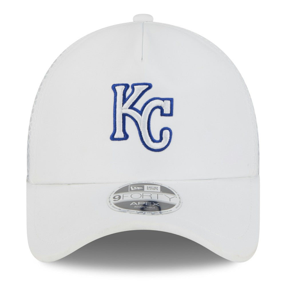 Kansas City Royals New Era 2026 Batting Practice Apex 9FORTY Adjustable Trucker Hat - MLB