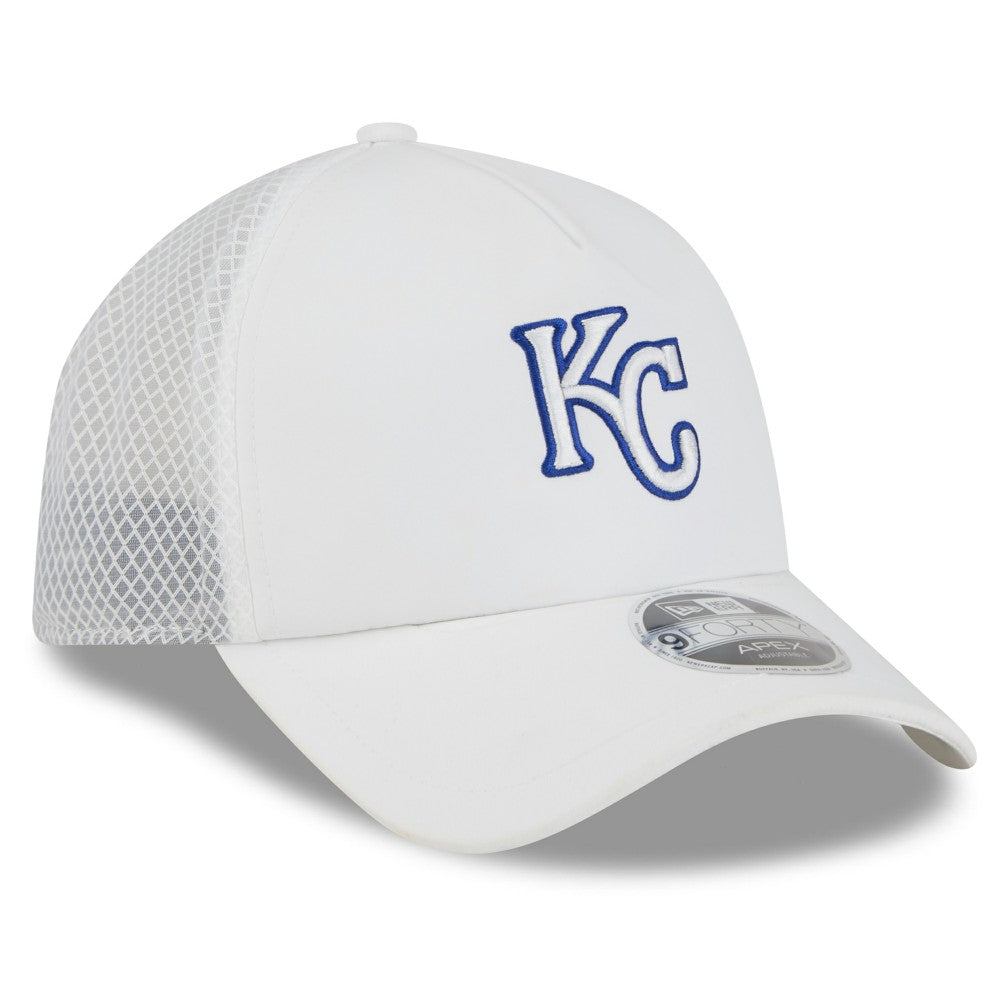 Kansas City Royals New Era 2026 Batting Practice Apex 9FORTY Adjustable Trucker Hat - MLB