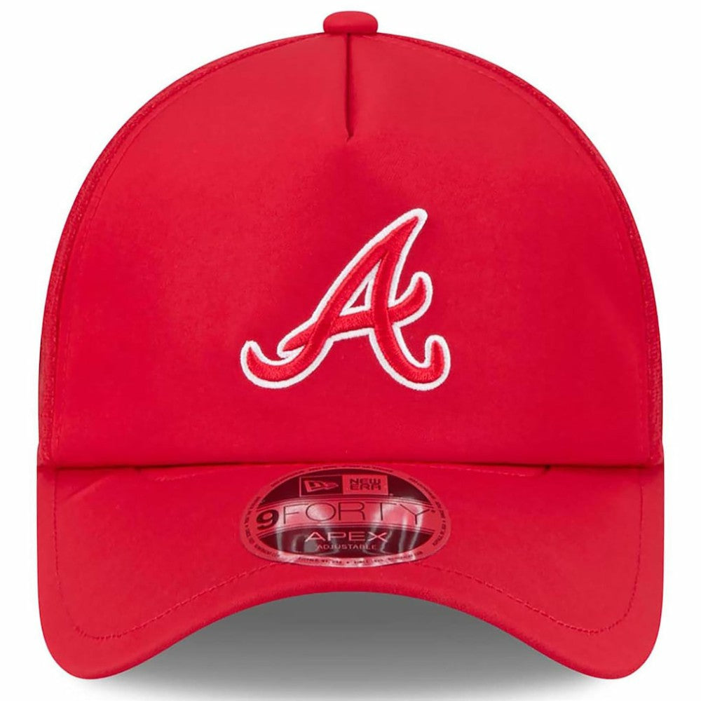 Atlanta Braves New Era 2026 Batting Practice Apex 9FORTY Adjustable Trucker Hat - MLB