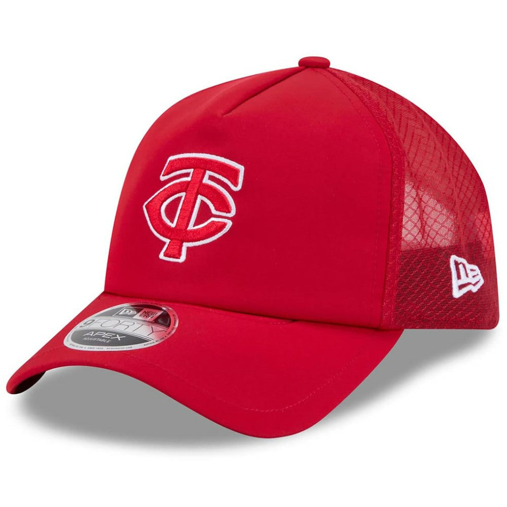 Minnesota Twins New Era 2026 Batting Practice Apex 9FORTY Adjustable Trucker Hat - MLB