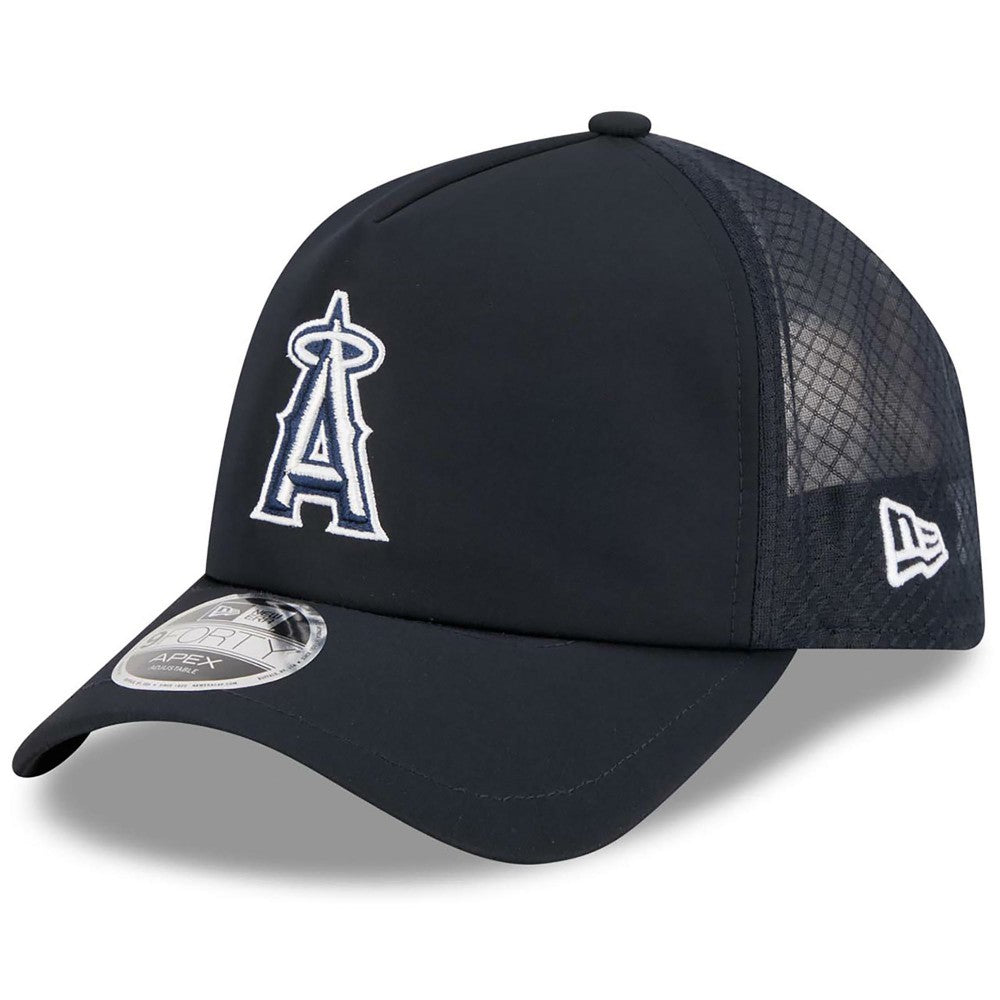 Los Angeles Angels New Era 2026 Batting Practice Apex 9FORTY Adjustable Trucker Hat - MLB