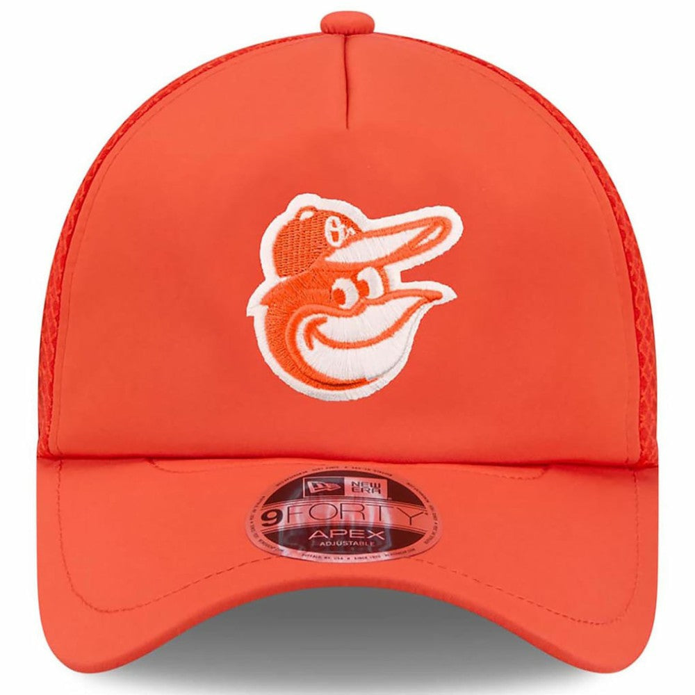 Baltimore Orioles New Era 2026 Batting Practice Apex 9FORTY Adjustable Trucker Hat - MLB