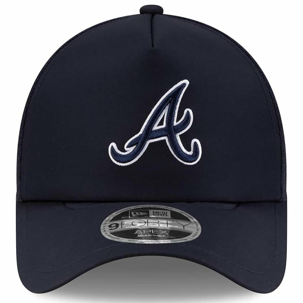 Atlanta Braves New Era 2026 Batting Practice Apex 9FORTY Adjustable Trucker Hat - MLB