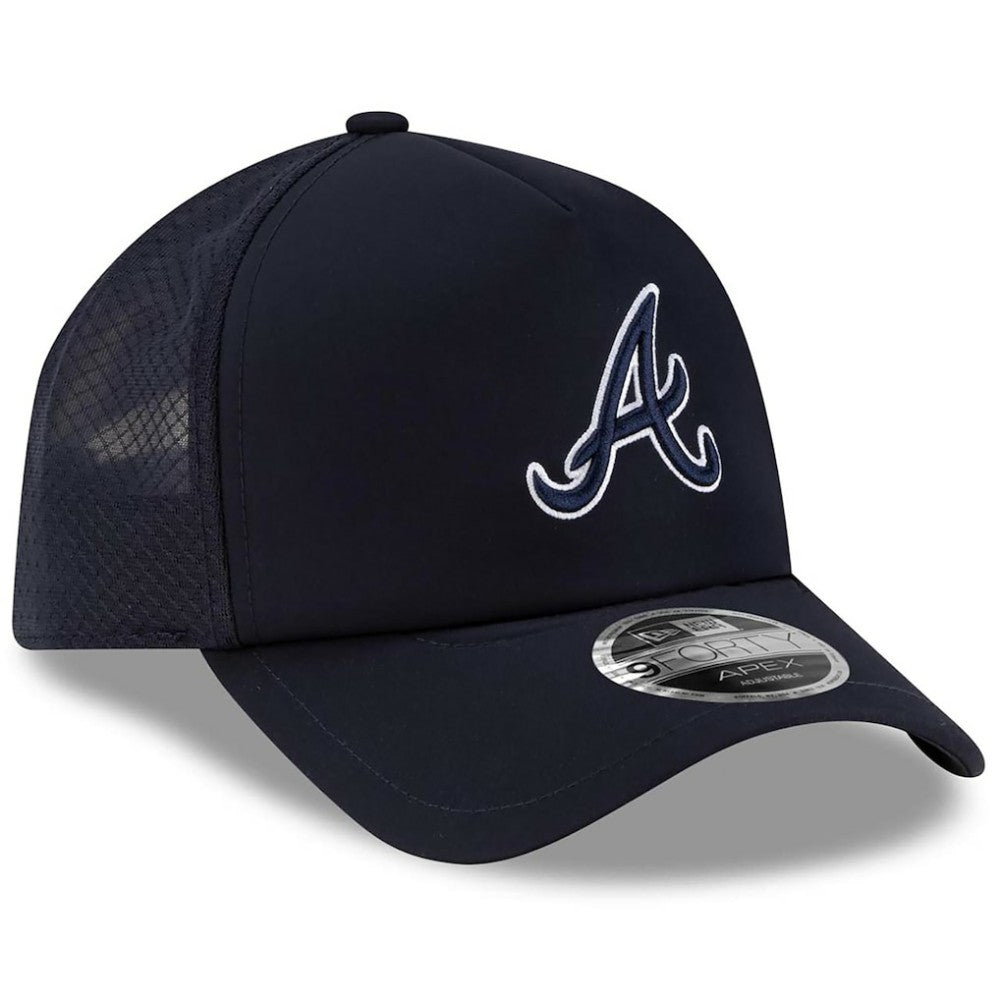 Atlanta Braves New Era 2026 Batting Practice Apex 9FORTY Adjustable Trucker Hat - MLB
