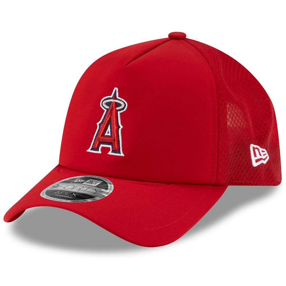 Los Angeles Angels New Era 2026 Batting Practice Apex 9FORTY Adjustable Trucker Hat - MLB