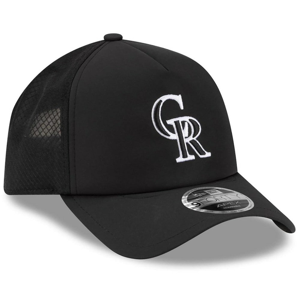 Colorado Rockies New Era 2026 Batting Practice Apex 9FORTY Adjustable Trucker Hat - MLB