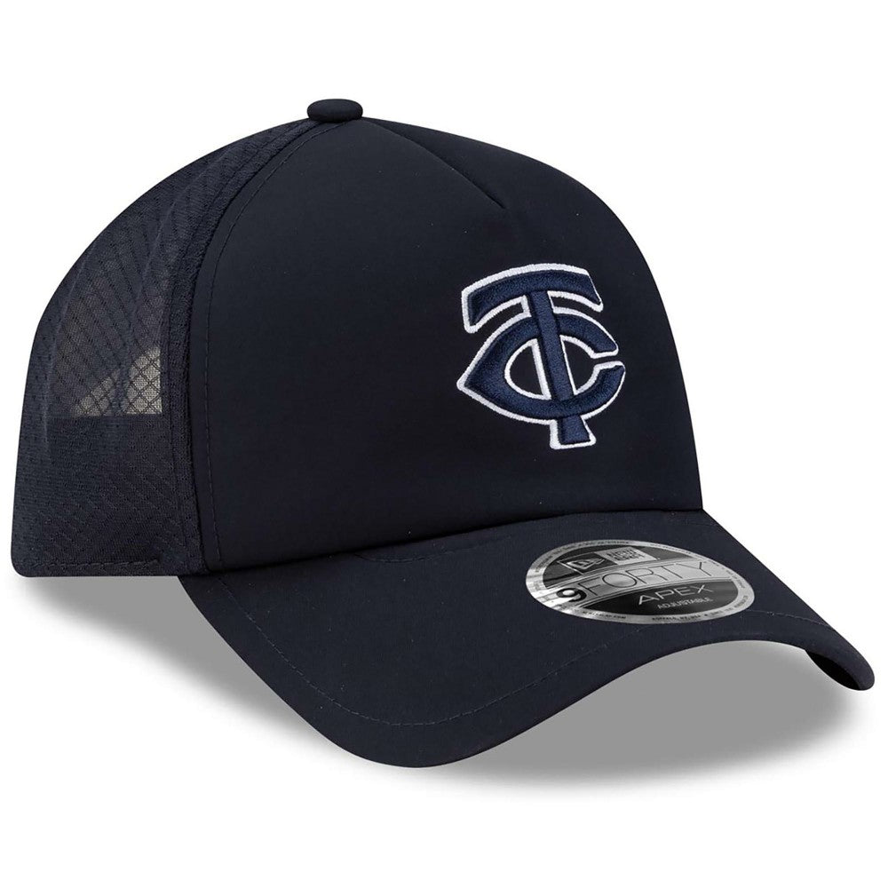 Minnesota Twins New Era 2026 Batting Practice Apex 9FORTY Adjustable Trucker Hat - MLB