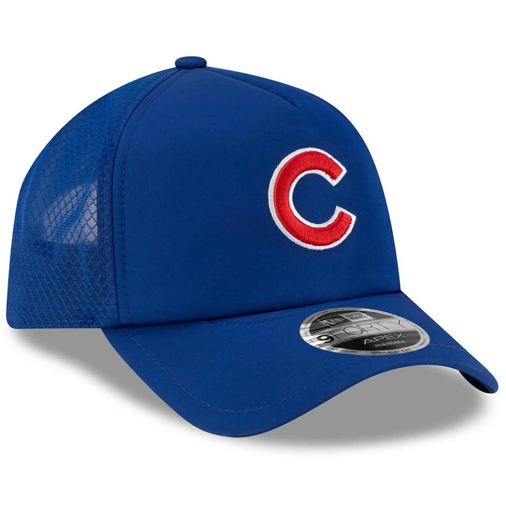 Chicago Cubs New Era 2026 Batting Practice Apex 9FORTY Adjustable Trucker Hat - MLB