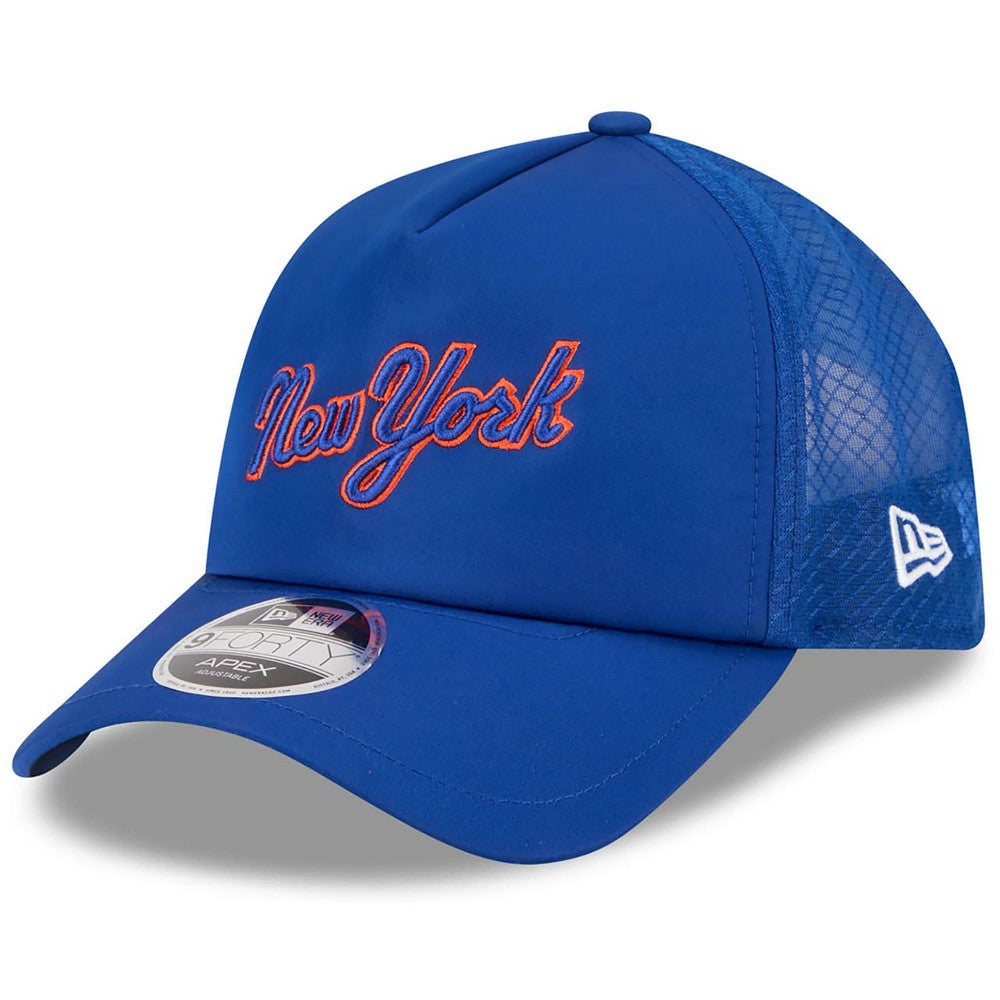 New York Mets New Era 2026 Batting Practice Apex 9FORTY Adjustable Trucker Hat - MLB