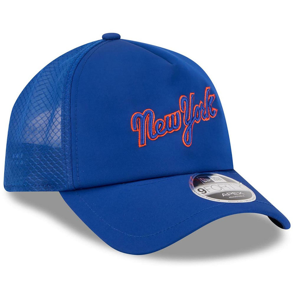 New York Mets New Era 2026 Batting Practice Apex 9FORTY Adjustable Trucker Hat - MLB