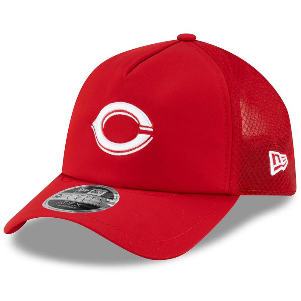 Cincinnati Reds New Era 2026 Batting Practice Apex 9FORTY Adjustable Trucker Hat - MLB