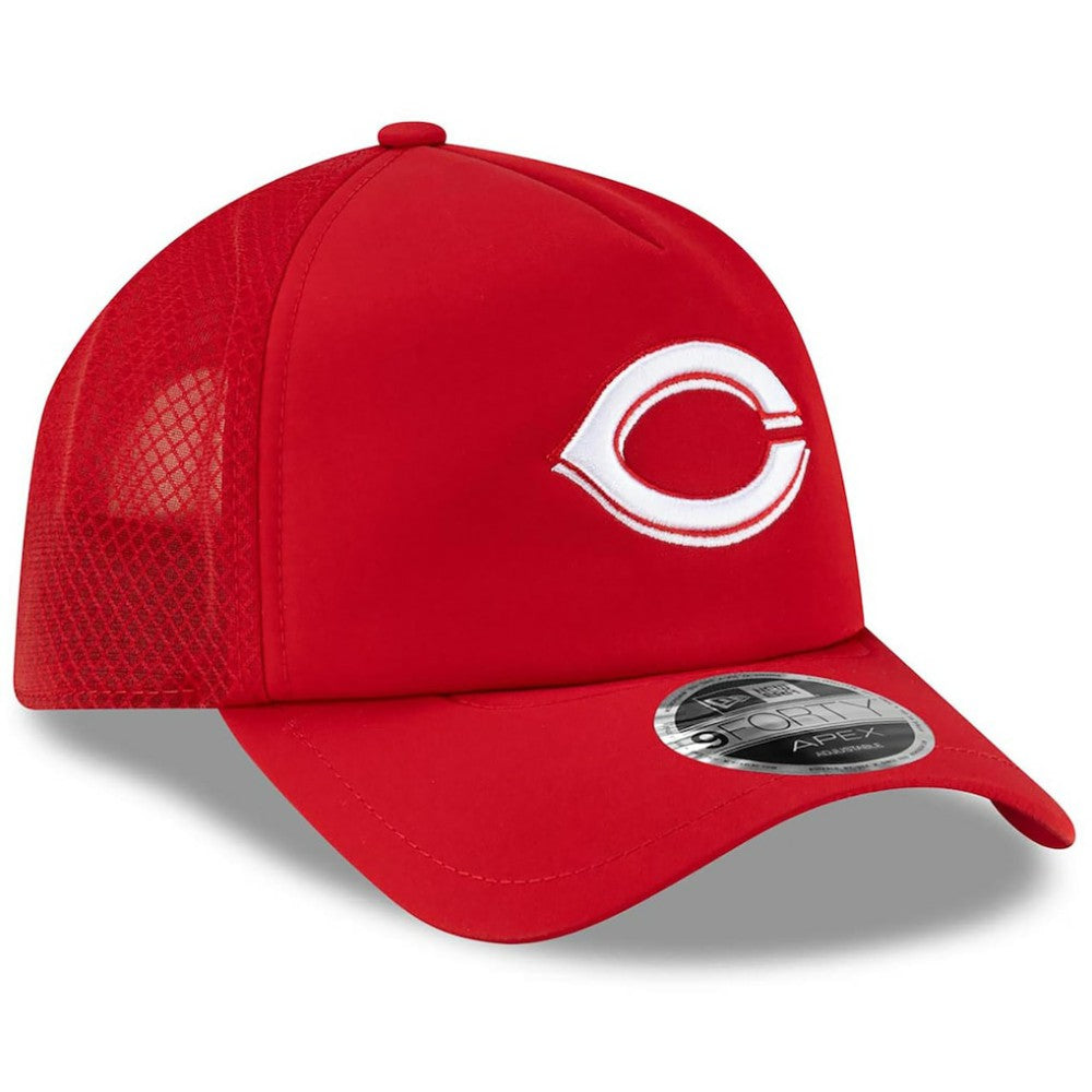 Cincinnati Reds New Era 2026 Batting Practice Apex 9FORTY Adjustable Trucker Hat - MLB