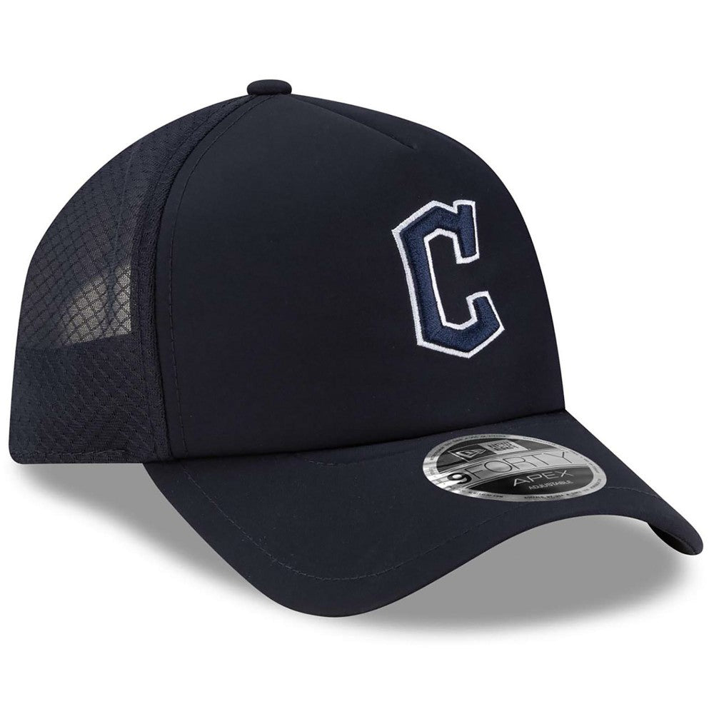 Cleveland Guardians New Era 2026 Batting Practice Apex 9FORTY Adjustable Trucker Hat - MLB