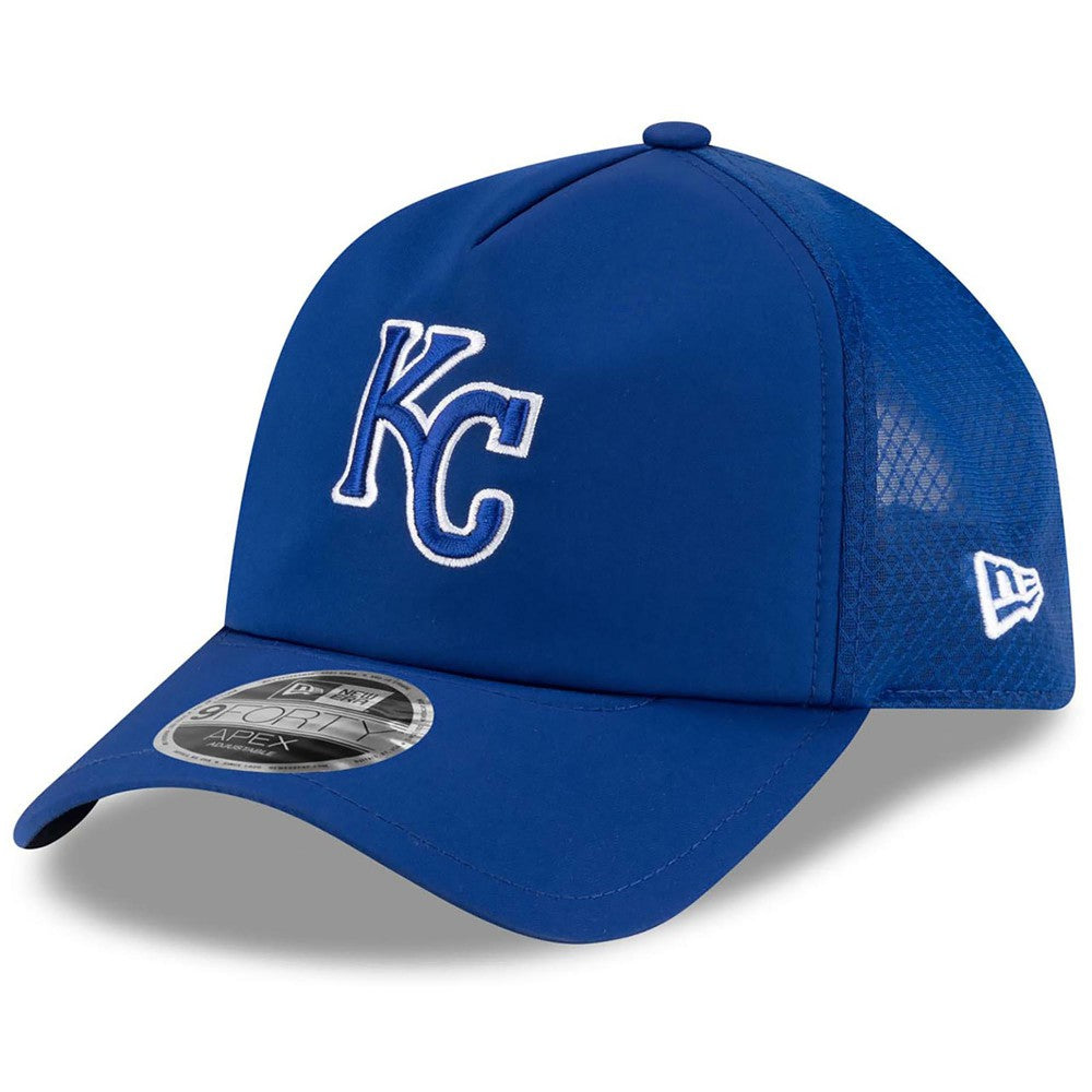 Kansas City Royals New Era 2026 Batting Practice Apex 9FORTY Adjustable Trucker Hat - MLB