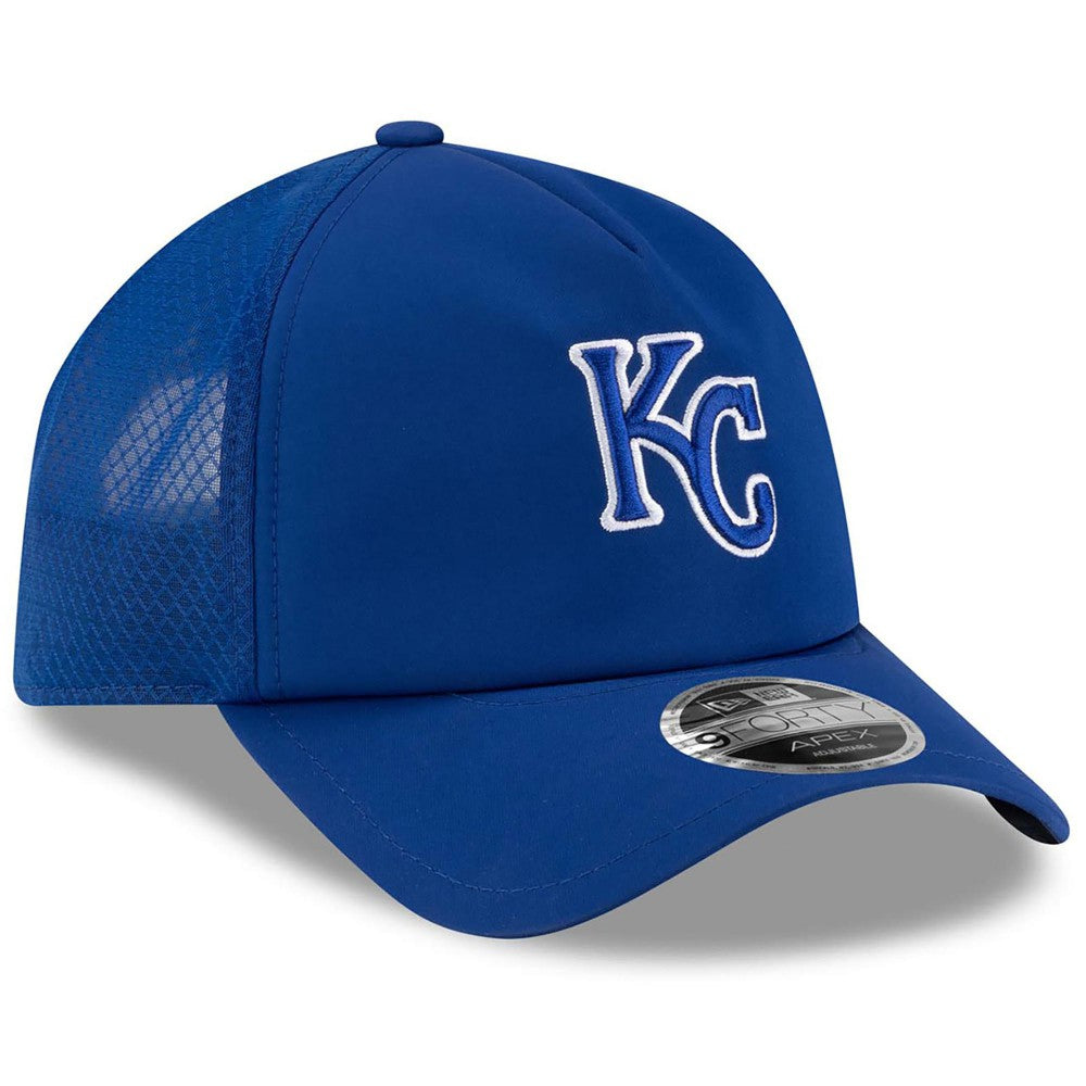 Kansas City Royals New Era 2026 Batting Practice Apex 9FORTY Adjustable Trucker Hat - MLB