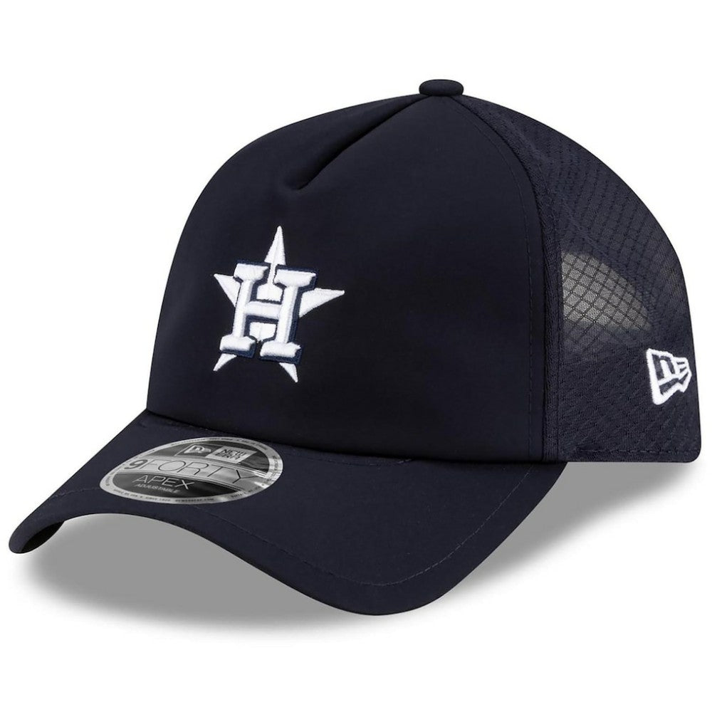 Houston Astros New Era 2026 Batting Practice Apex 9FORTY Adjustable Trucker Hat - MLB