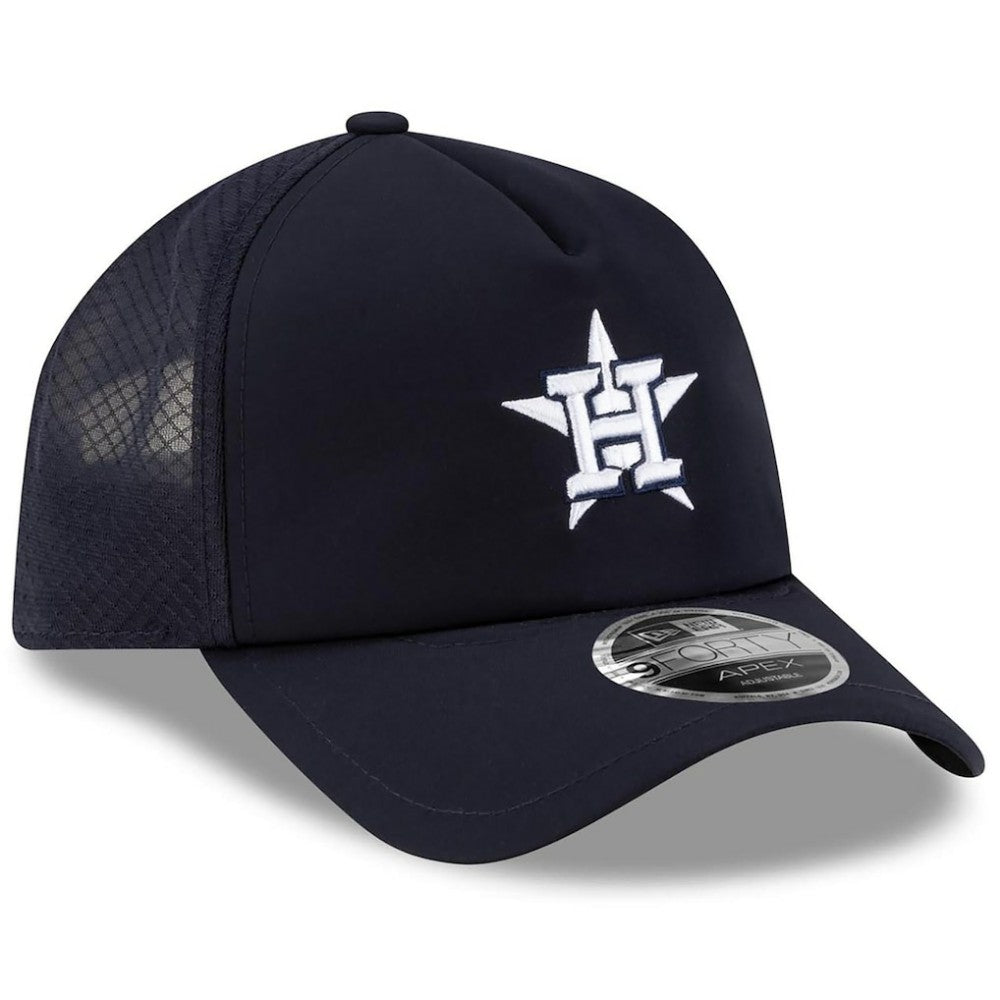 Houston Astros New Era 2026 Batting Practice Apex 9FORTY Adjustable Trucker Hat - MLB