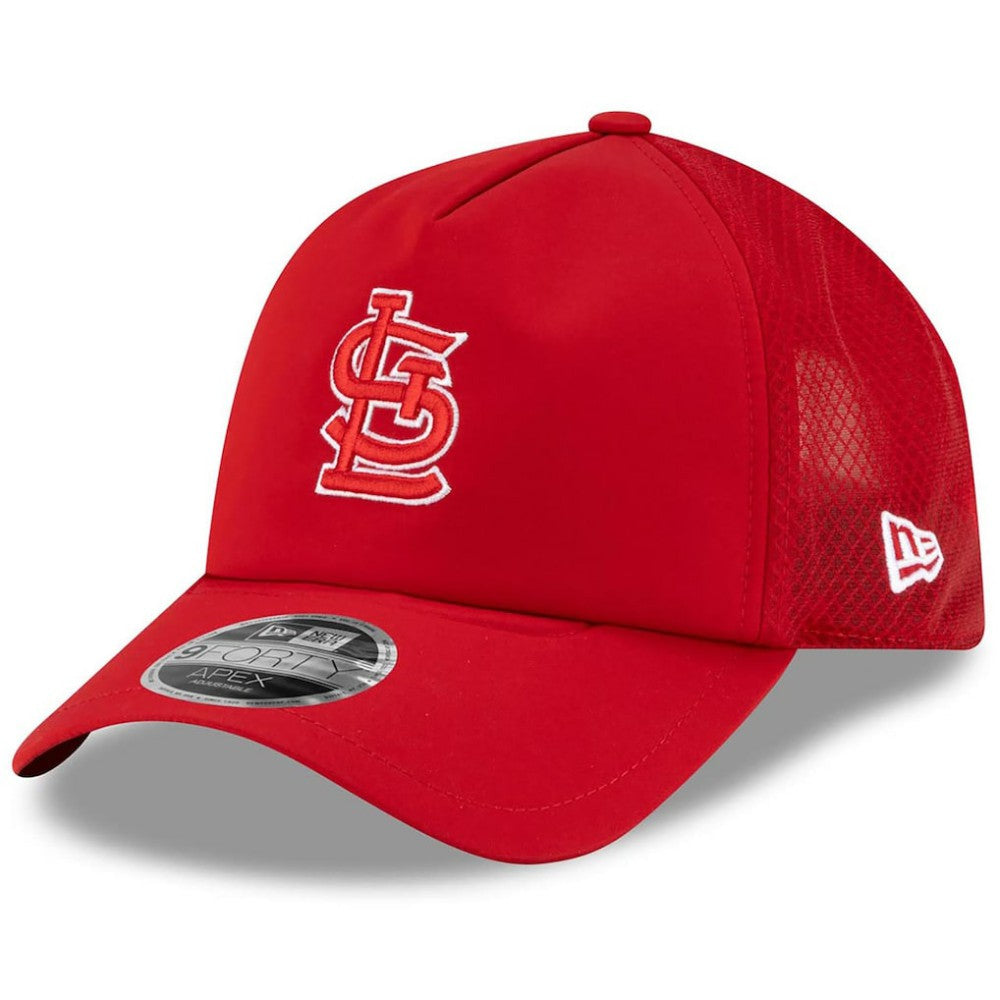 St. Louis Cardinals New Era 2026 Batting Practice Apex 9FORTY Adjustable Trucker Hat - MLB