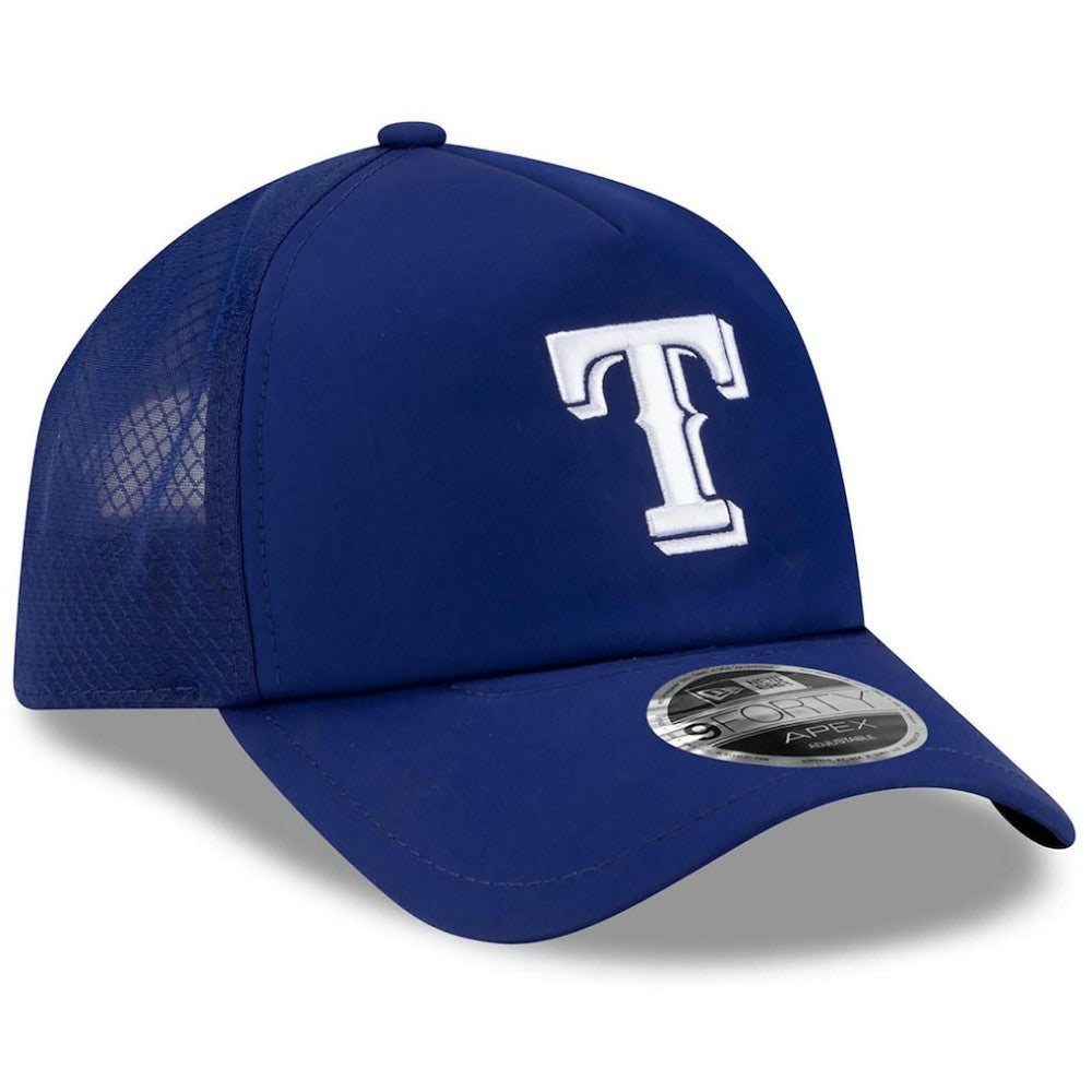 Texas Rangers New Era 2026 Batting Practice Apex 9FORTY Adjustable Trucker Hat - MLB