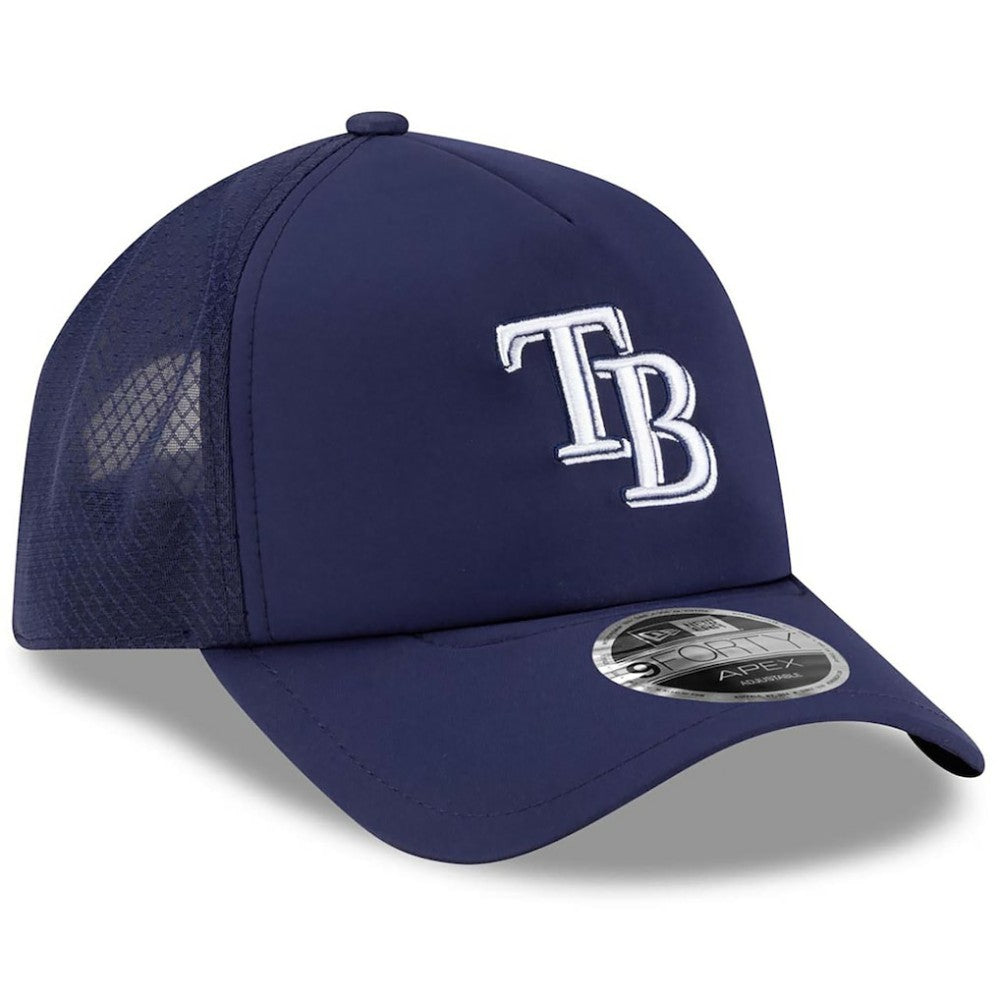Tampa Bay Rays New Era 2026 Batting Practice Apex 9FORTY Adjustable Trucker Hat - MLB