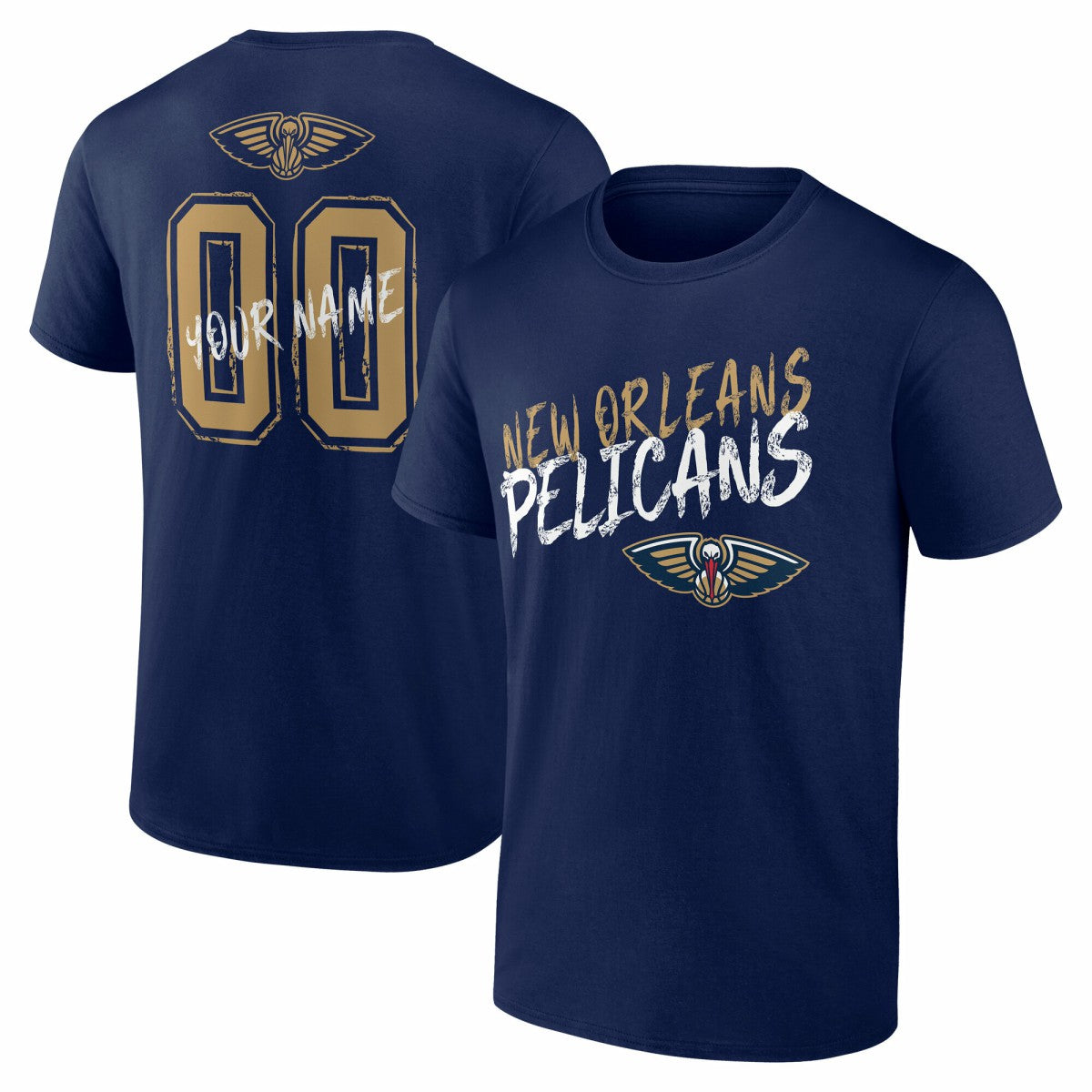 New Orleans Pelicans Hustle Custom T-Shirt Navy - NBA