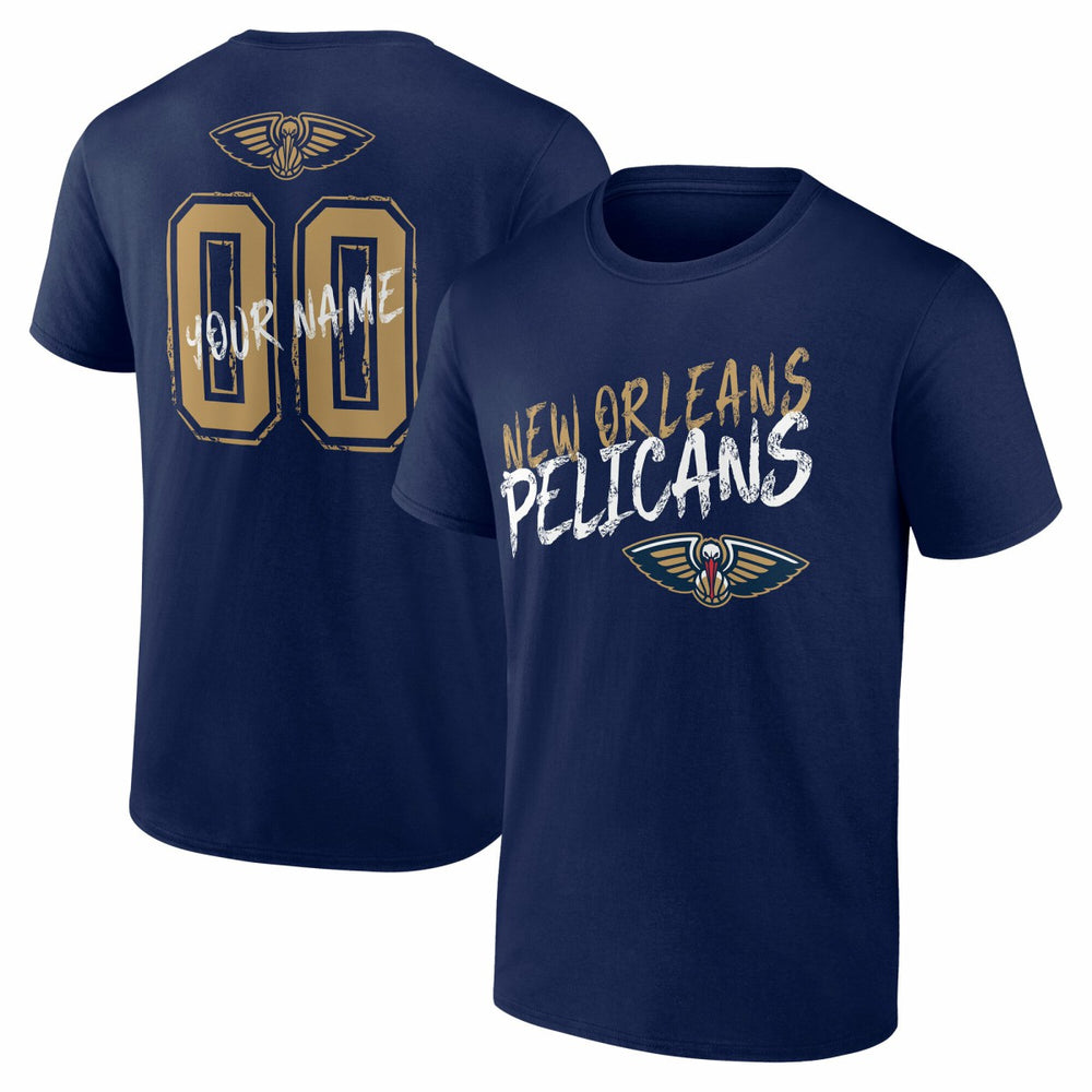 New Orleans Pelicans Hustle Custom T-Shirt Navy - NBA