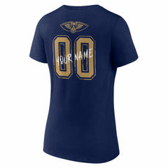 New Orleans Pelicans Women's Hustle Custom V-Neck T-Shirt Navy - NBA