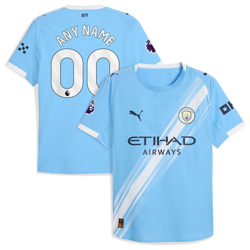 Manchester City 2025/26 Home Custom Jersey Sky Blue | Puma