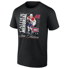 Lane Hutson Montreal Canadiens 2025 Calder Memorial Trophy Winner T-Shirt - Black - NHL