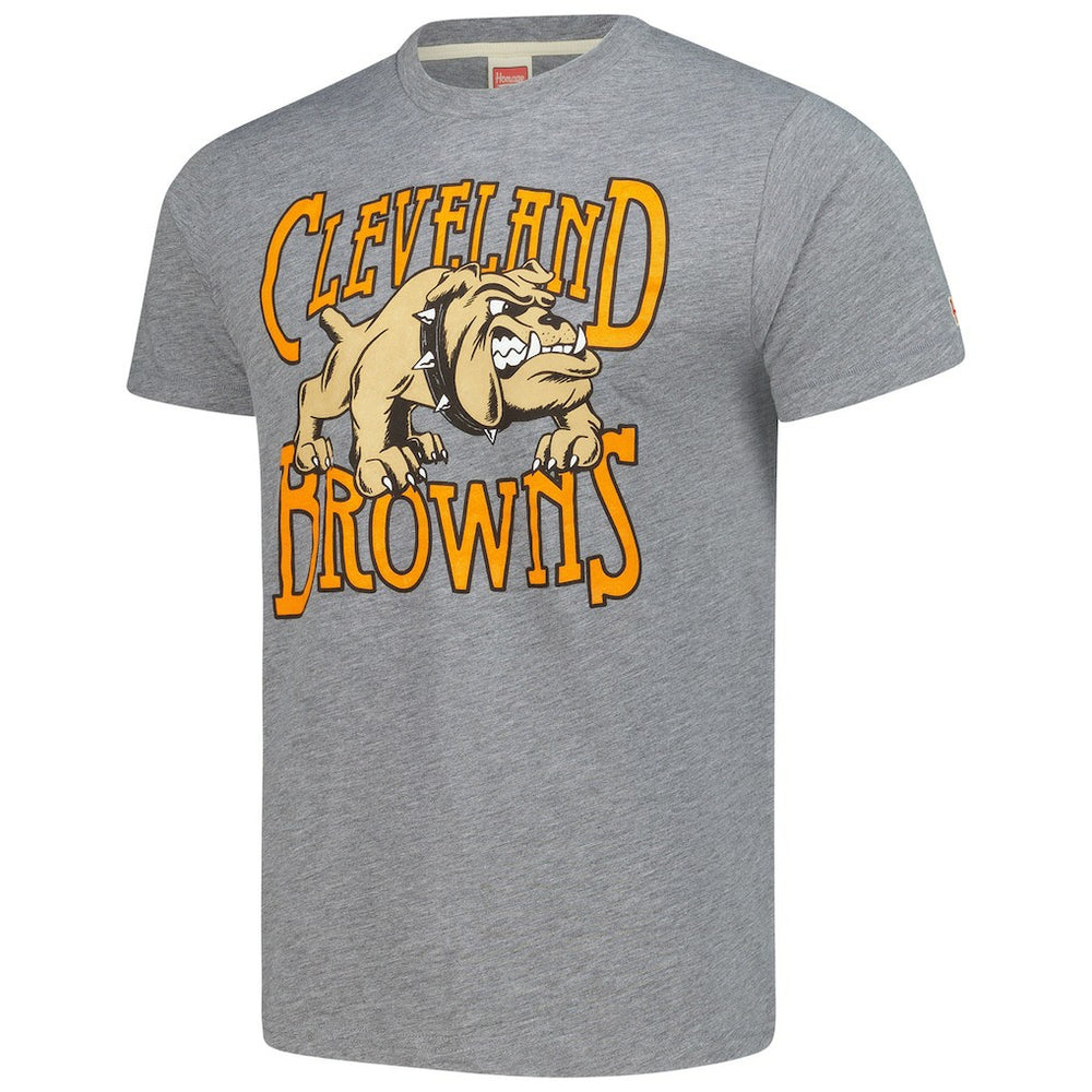 Cleveland Browns Homage Unisex Tri-Blend Dawg Pound XL Bone Collar T-Shirt Gray | NFL