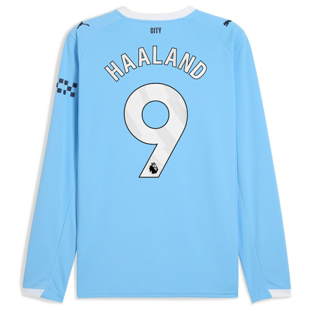 Erling Haaland Manchester City 2025/26 Home Replica Long Sleeve Player Jersey Sky Blue | Puma Sale